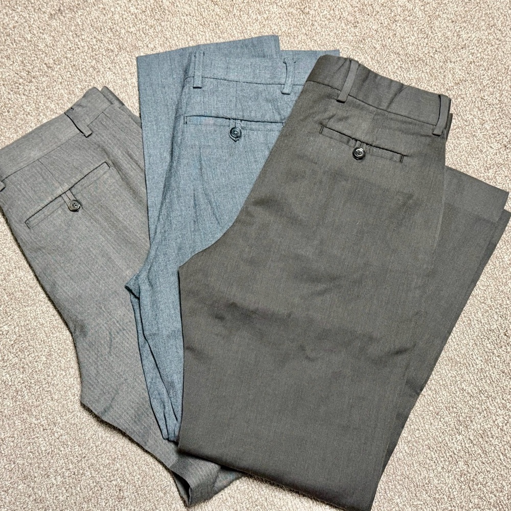 Bundle of 6 pairs of Banana Republic Men's Dress Pants - Blue, Gray, and Tan - Picture 5 of 13
